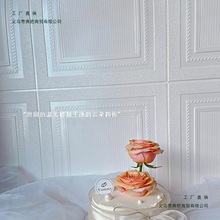 3d立体泡沫墙贴房顶天花板贴纸顶棚壁纸自粘背景墙纸北欧风格网红