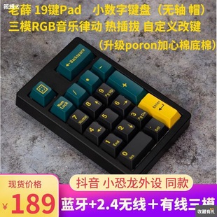 LAO XUE NT PAD Индивидуальный комплект 19 Ключи RGB Hot Plug -In Three -Mode Bluetooth Digital Small Keyboard Финансовый учет