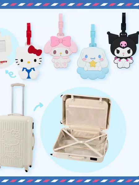 Japan Sanrio Kitty Melody Suitcase Tag Cartoon Airport Check-In Luggage Tag