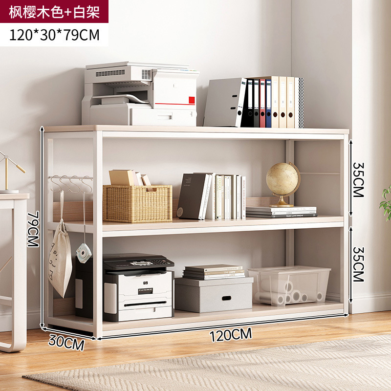 Piso multi-capa de almacenamiento rack de hierro multifuncional simple estantería Escritorio de oficina estante de almacenamiento de pared image 12