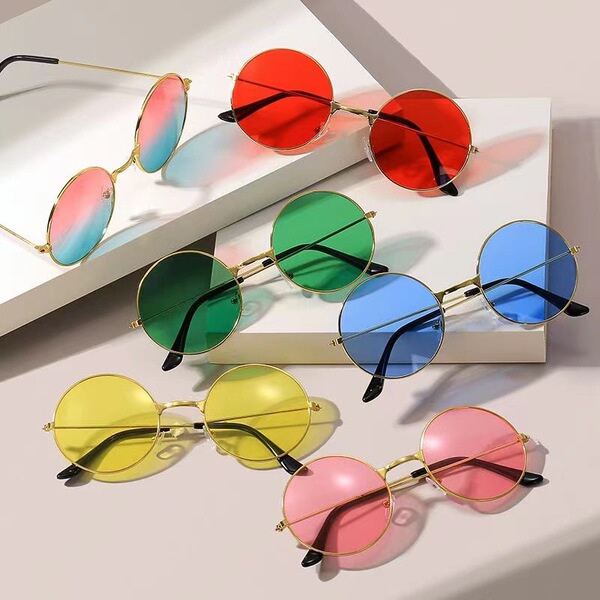 universal multicoloured retro glasses for men and women