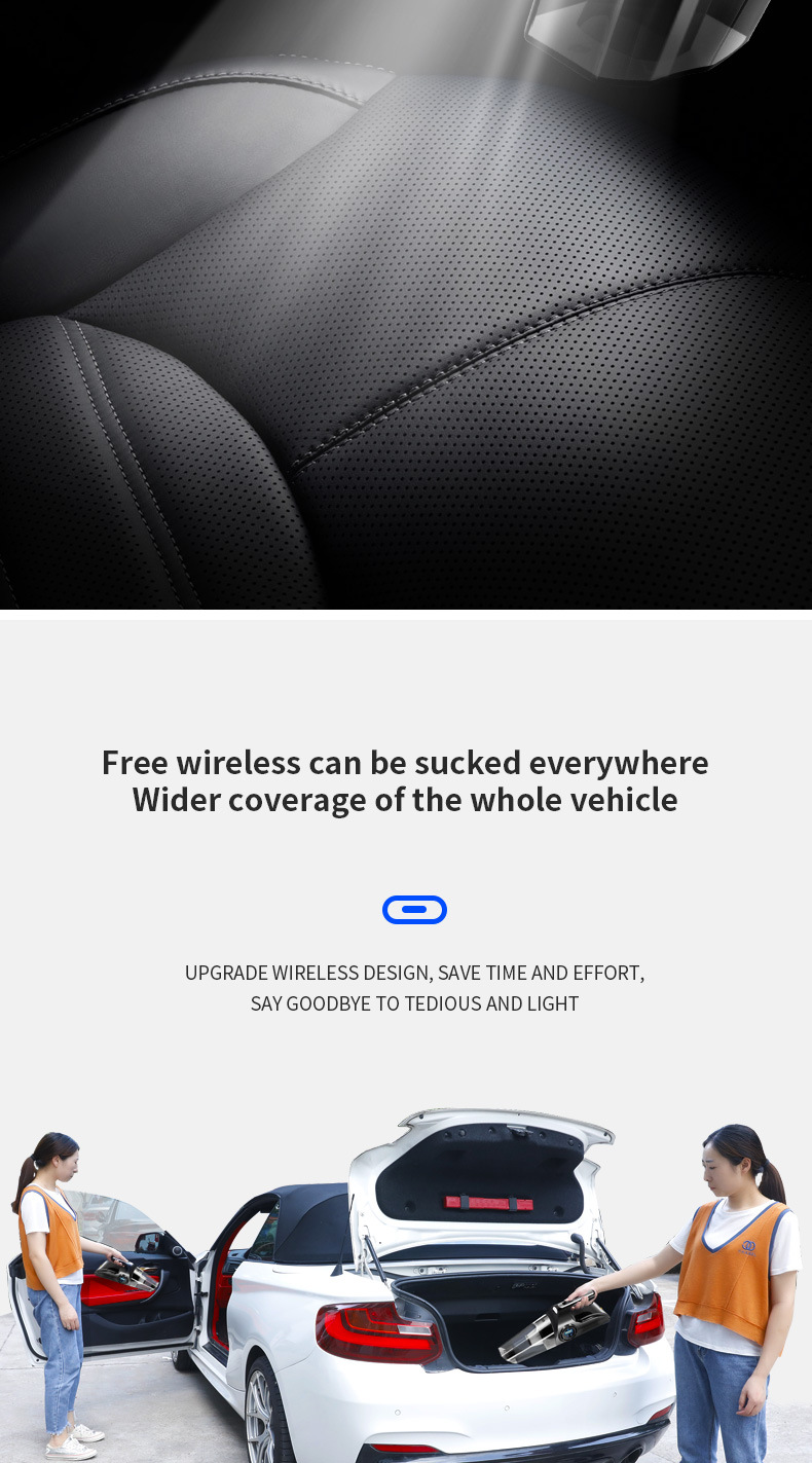 Car Vacuum Cleaner, Air Pump, Multifunctional Four-In-One Car Wireless Handheld, Home Wireless Portable