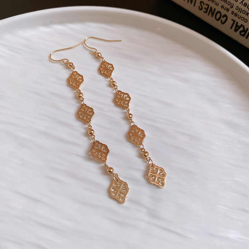 Pendientes de perla de diamantes con aguja de plata de súper hada, pendientes de borla de flores, pendientes de moda francesa, pendientes de nicho para mujer, lujo ligero, sentido de alta gama