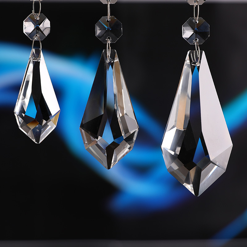 水晶工艺品家居灯饰挂饰配件几何形欧式水晶挂件珠帘吊坠厂家批发