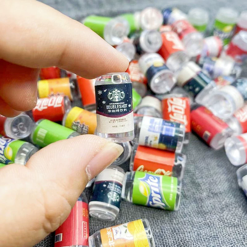 Миниатюрные мини-газированные напитки бутылка для пива баночка для супермаркета Игрушки дома 1:12 Торт Food Play Кукольный домик