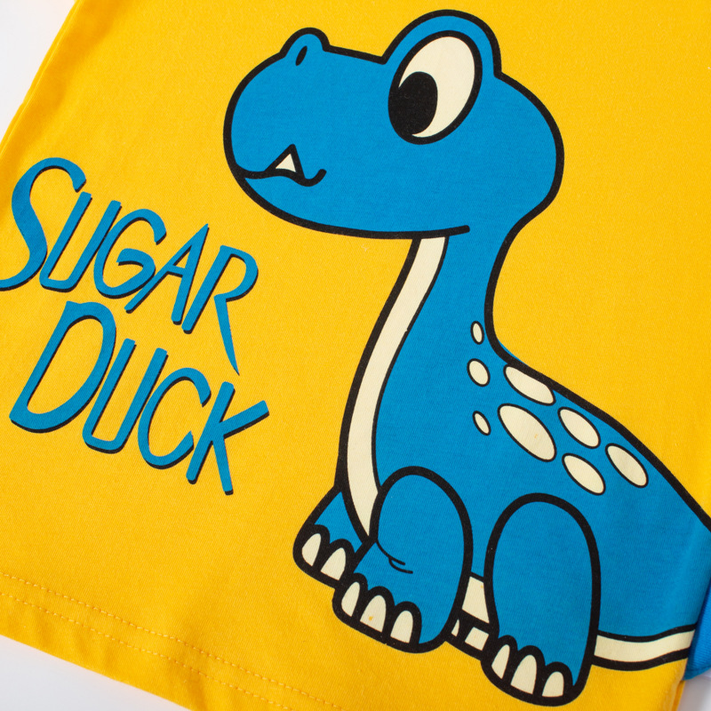 Personalizada betop ropa infantil dibujos animados tridimensionales dinosaurios niños camisetas de verano de dibujos animados coreanos niños mangas cortas una muestra