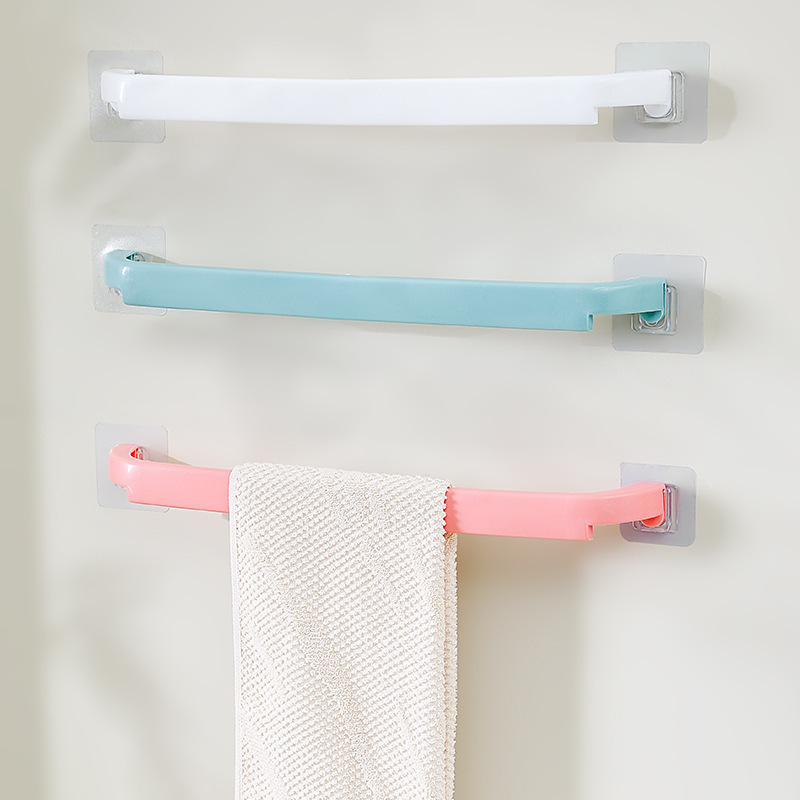 Plastic Shoe Rack Without Punching and Extended Bathroom Double Pole Wall-Mounted Slipper Rack Household Colorful Self-Adhesive Towel Rack Plastic Shoe Rack Without Punching and Extended Bathroom Double Pole Wall-Mounted Slipper Rack Household Colorful Self-Adhesive Towel Rack