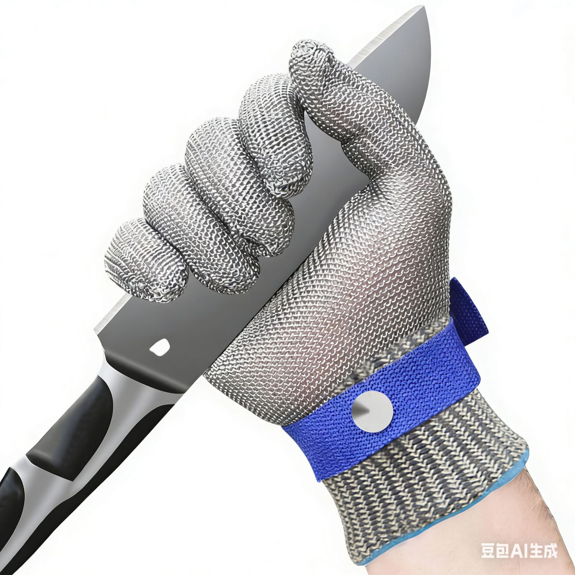 金属钢丝手套美标9级防割手套5级屠宰厨房食品级防切割防护劳保手