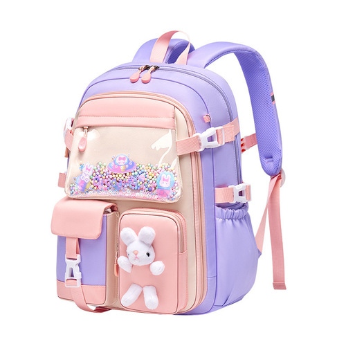 Elementary school student school bag, rabbit style, refrigerator door, spine protection backpack, burden-reducing, waterproof, large capacity, grade 1-6