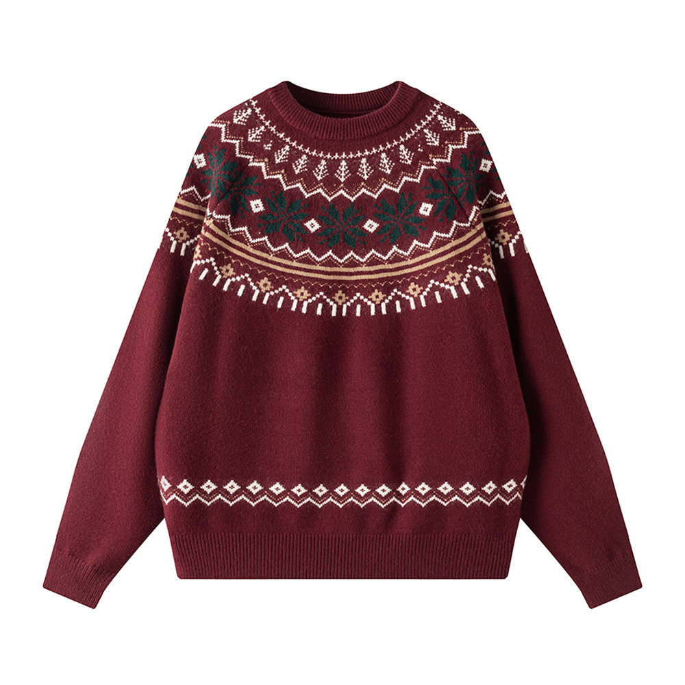 Neuer Jacquard-Weihnachtsstrickpullover, Premium-Herrenpullover für lässige Herbst- und Wintermonate_voghion.com