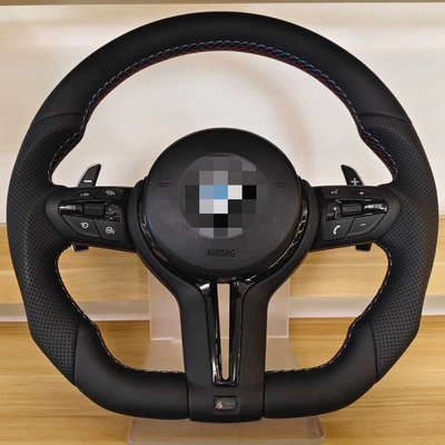 Suitable for BMW E chassis E60, specially modified to upgrade from old to new, T-shaped perforated leather Black Warrior steering wheel assembly