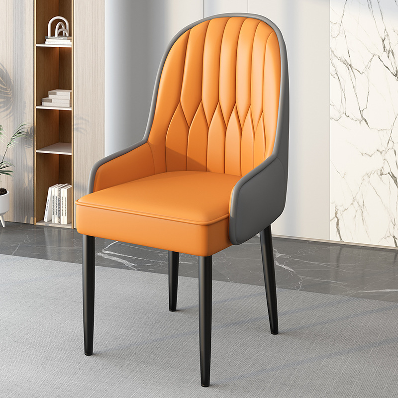 Silla de comedor ligera silla de respaldo de lujo silla de balcón casual simple silla de manicuría de alta calidad silla de alquiler taburete grueso
