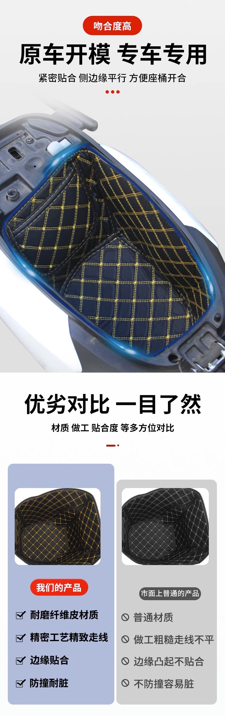 Suitable for No.9 m95c bucket cushion n70c modified parts e100e200pn85c seat lining No.9 electric car accessories