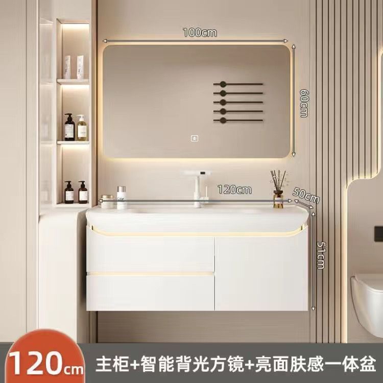 [심플 백라이트 사각거울]_도장도어패널 + 120CM 윤기있는 피부촉감