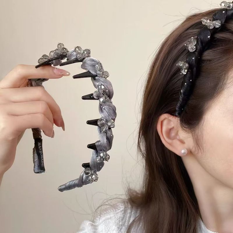 ハイエンドのラインストーンチュールラップ多用途な雰囲気のライトラグジュアリースタイルエレガントな気質のヘアバンドヘアピンファッショナブルな女性用ヘアアクセサリー|undefined
