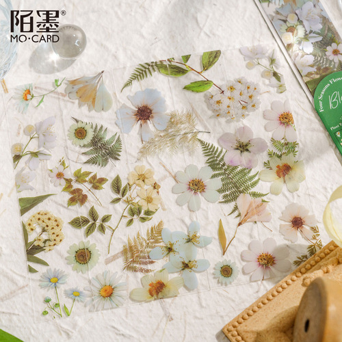 Momo translucent bookmark Four Seasons Flower Travel Series Plant and Flower Book Page Clip Student Supplies Reading Book Clip