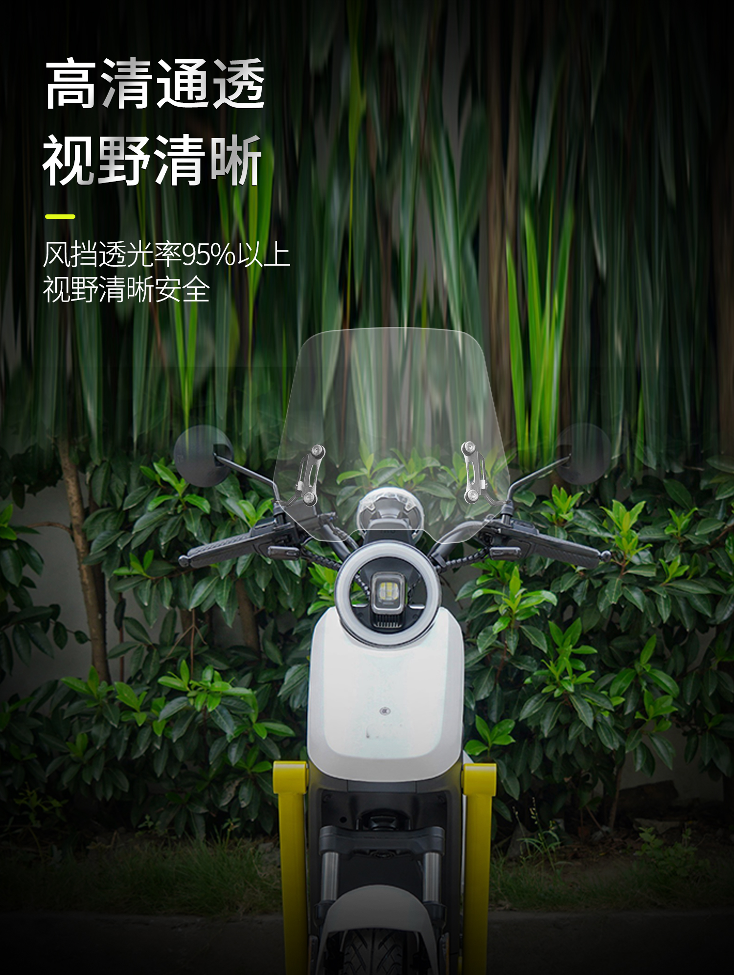 Tianfeishi is suitable for the modification of the front windshield of the Niu UQi+ with Umax transparent chest protector and wind and rain shield accessories