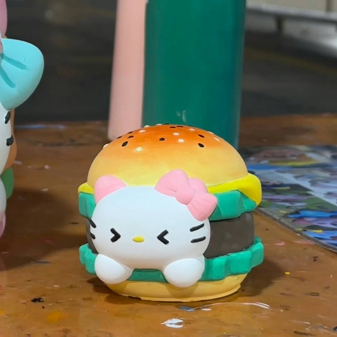 Gato y ratón Tom gato yeso muñeca mercado nocturno lindo gato 3d puesto de pintura tridimensional niños dibujos animados para colorear