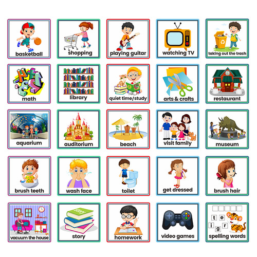 Kids Visual Schedule Daily Work Schedule Kids Visual Schedule Calendar