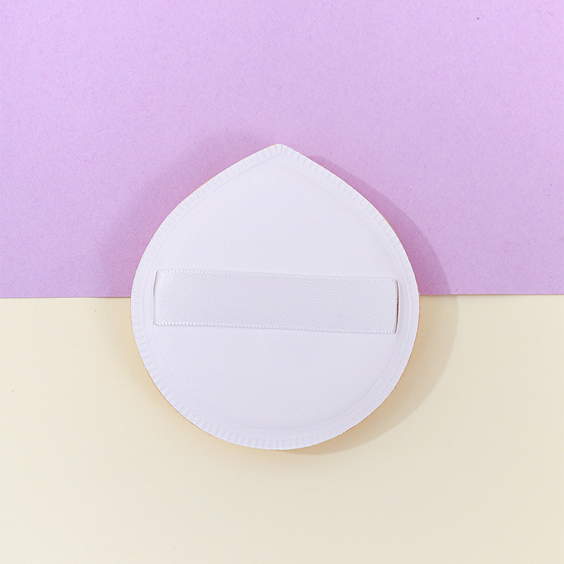 Fábrica personalizada de 100 puntos de polvo de algodón pulpa de cuero maquillaje suave esponja herramienta de maquillaje impresión de logotipo