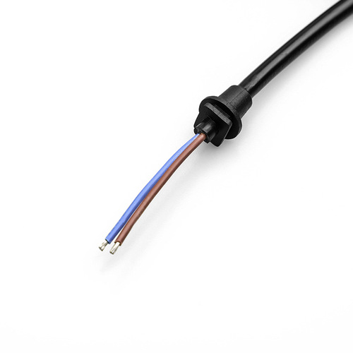 1-meter single-head pure copper T-shaped cross-tail power cord with clamps for 2-core electric bike charger input connection cord