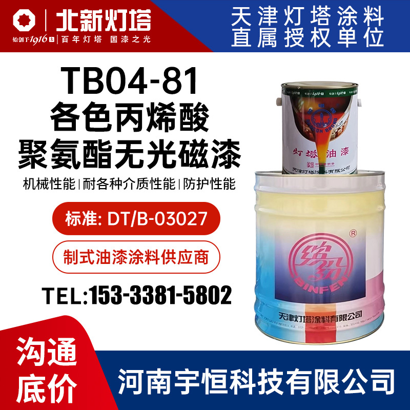 TB04-81各色丙烯酸聚氨酯无光磁漆 灯塔油漆 适用飞机 机械等