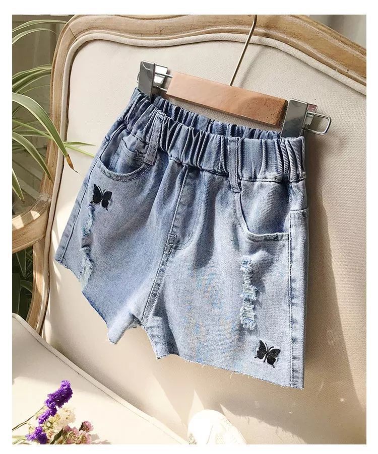 Moda coreana denim shorts para meninas, jeans