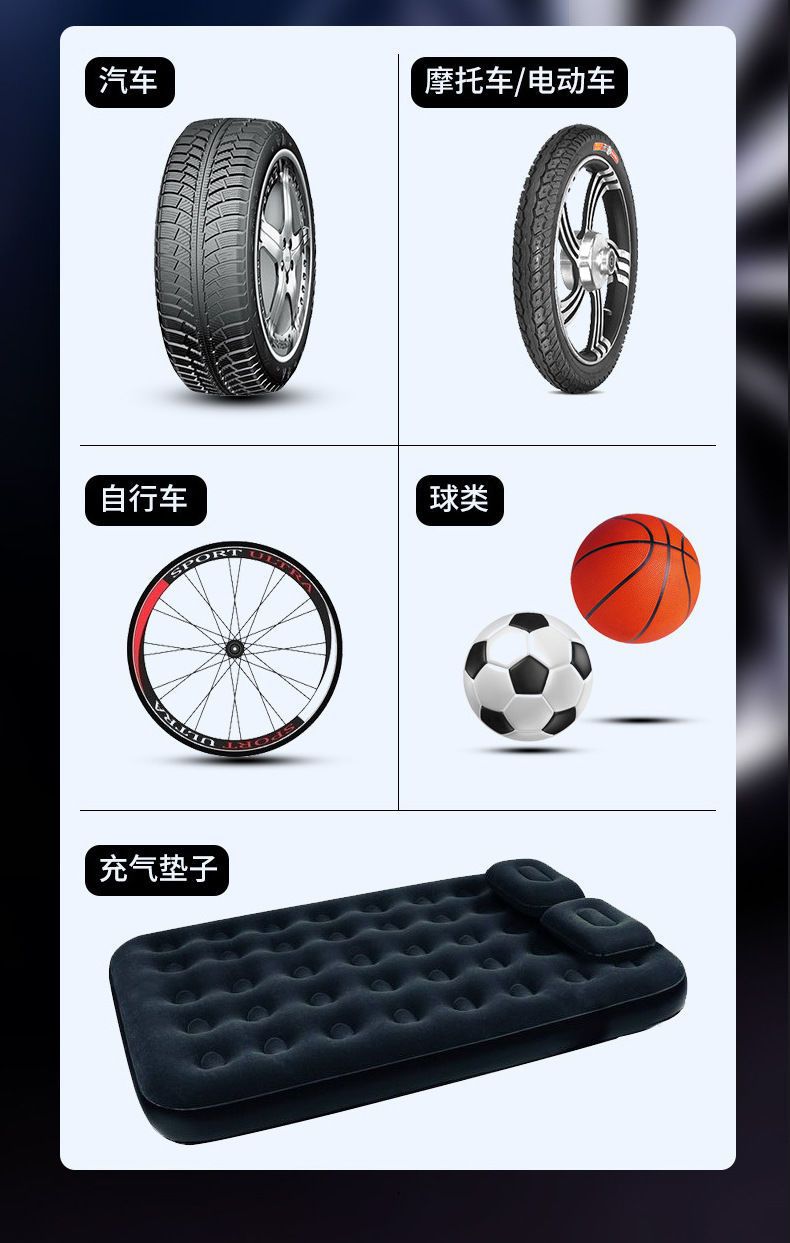 Car air pump digital display portable wireless air pump multifunctional emergency mobile phone charging treasure tire air pump