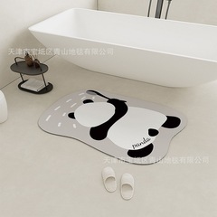 卡通硅藻泥防滑軟墊家用衛浴吸水浴室地墊衛生間廁所口門踩腳墊子