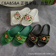 跨境新款高档外穿国风刺绣拖鞋男轻便防滑平底一字凉拖鞋外贸批发