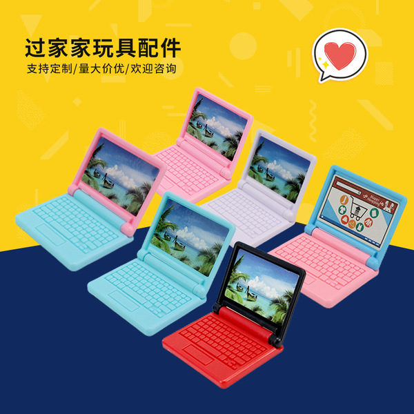small cartoon realistic laptop