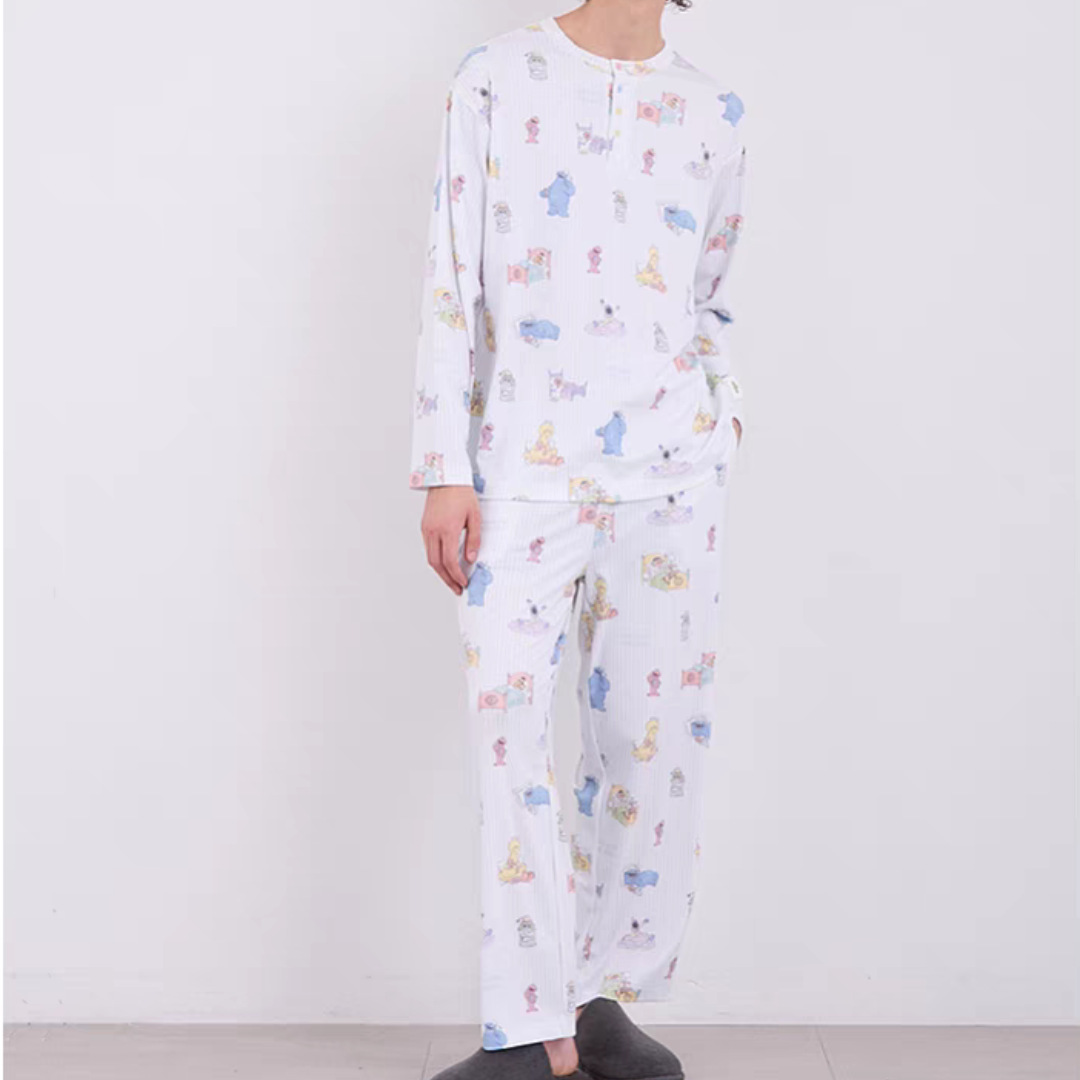 세서미 스트리트 남성용 올블루 프린트