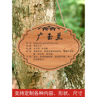 Hanchangshu Brand Signage School Park Stainless Steel Ground Sign Plant Greening Information Sign Nameplate Tree Introduction