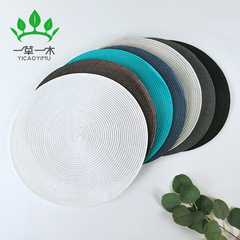 pp餐墊手工編織隔熱墊免洗杯墊裝飾墊亞馬遜多色可選