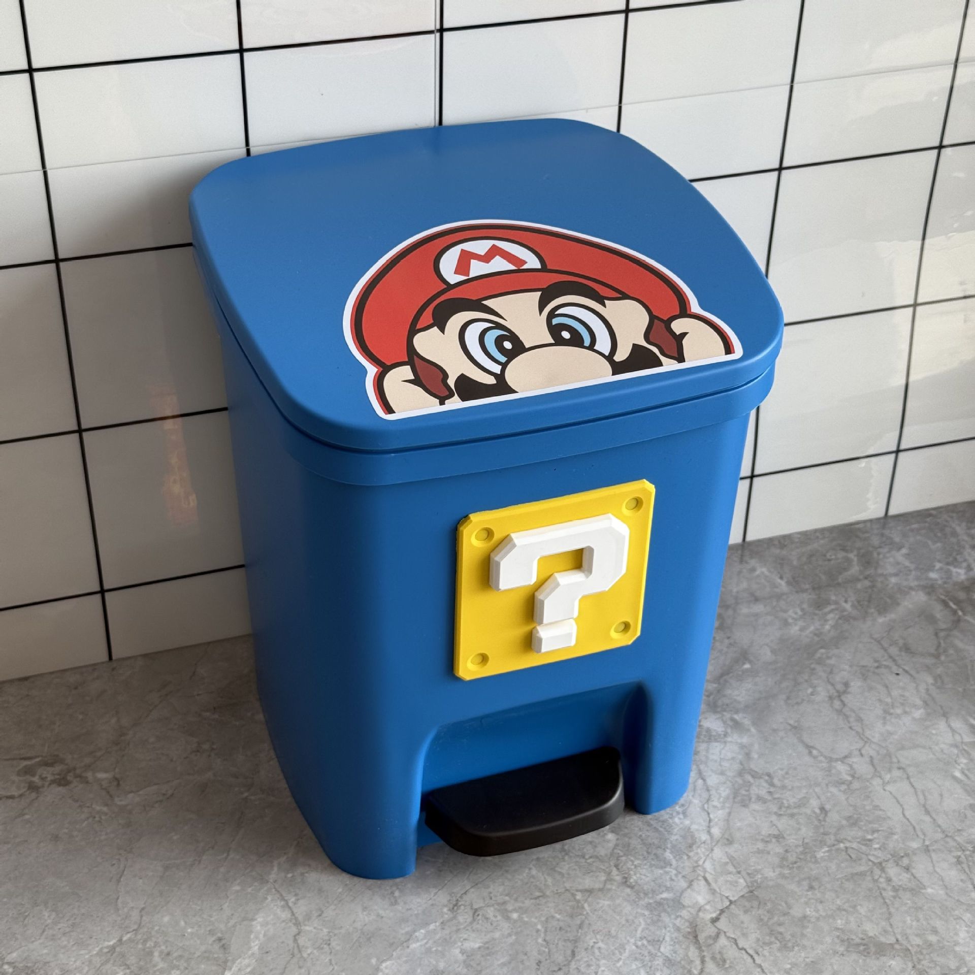 Botella de basura de trigo y trigo pie pie con cubierta encantadora sala de estar familiar dormitorio silencioso baño de gran capacidad cocina