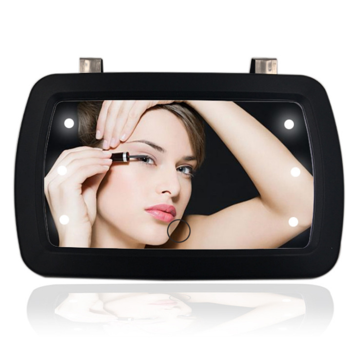 Universal Sun Visor Mirror for Cars, LED Makeup Mirror, High-Definition Interior Mirror with Touch-Screen Switch