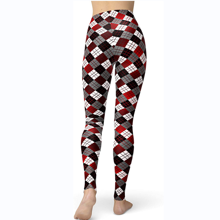 Abbigliamento da donna multicolore stampato slim fit fianchi sollevamento snellente grandi dimensioni corsa yoga fitness leggings_voghion.com