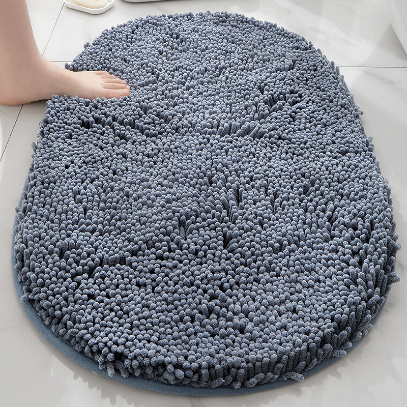 TEMU venta caliente esterillas de piso de cheneil de espesamiento alfombra de absorción de agua fuerte alfombra de puerta antideslizante inodoro alfombra de cama cama image 10