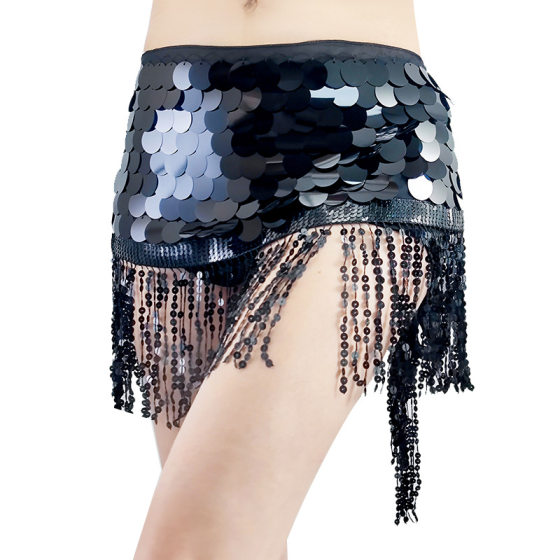 Festive Party Costume Belly Dance Waist Chain Indian Dance Waist Sequins Tassel Performance Hips Dress