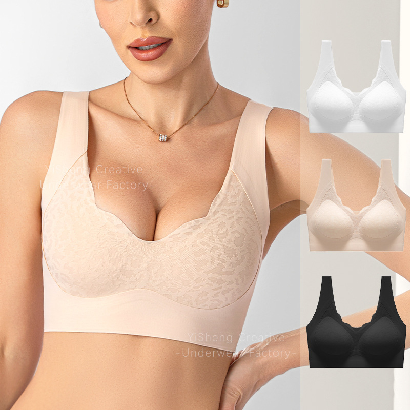 European and American Size Cross-Border Exclusive Plus-Size Women's Lingerie Bra French Style Push-Up Lift Shaping Seamless Beautiful Back Popular Style