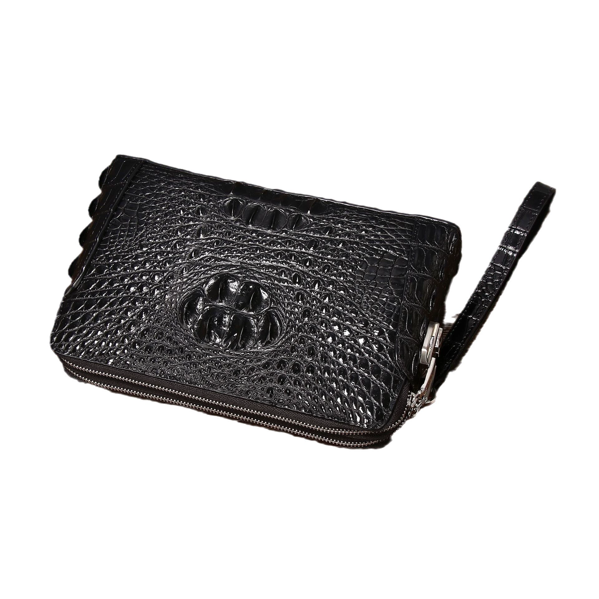 Small clutch bag with zipper, hand loop bag, capacious wallet