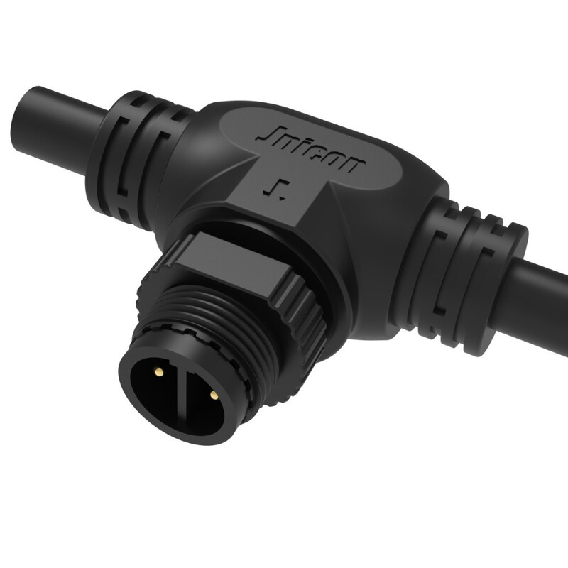 M15 Waterproof Connector T-Type Terminal Wiring on Both Sides Middle Port / Male and Female Waterproof Butt Plug