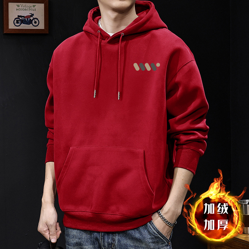 Gran chaqueta roja con capuzas con vello - 2501