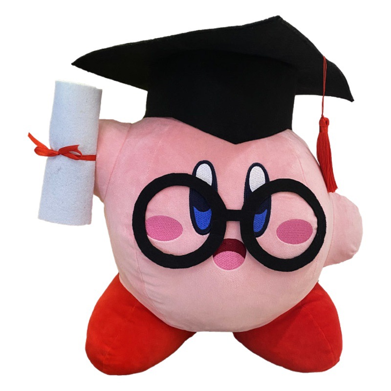 Nuevo Peluche Bidimensional de Kirby con Gorro de Doctor, Edición Juvenil de Graduación, Regalo de Kirby