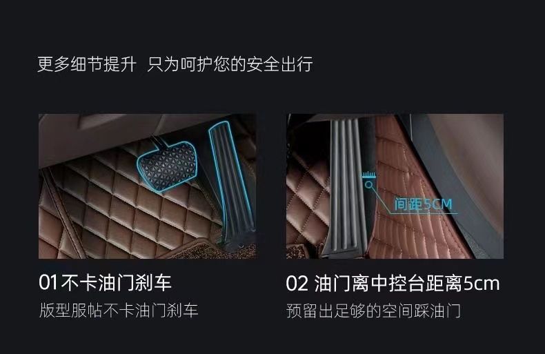 Special car mat fully surrounded by five-seat double-layer universal environmental protection tasteless dirt-resistant wear-resistant high-end foot mat