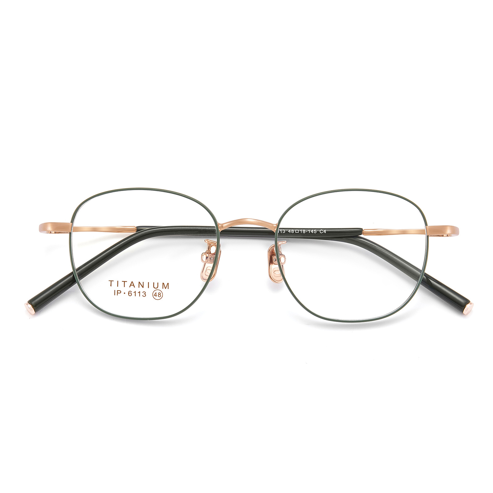Nuevo marco elíptico tierno pequeño marco de titanio puro Renacimiento borde ensanchado antideslizante base de nariz de titanio puro puede combinarse con espejo Danyang lote