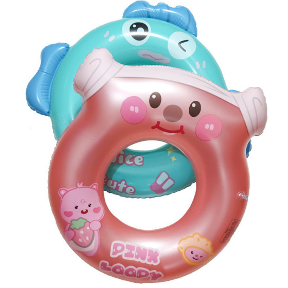 Swimming Ring Children's Underarm Floating Ring Cartoon Thickened Seat Ring for Boys and Girls Baby Beginners Internet Celebrant Swimming Sitting Ring