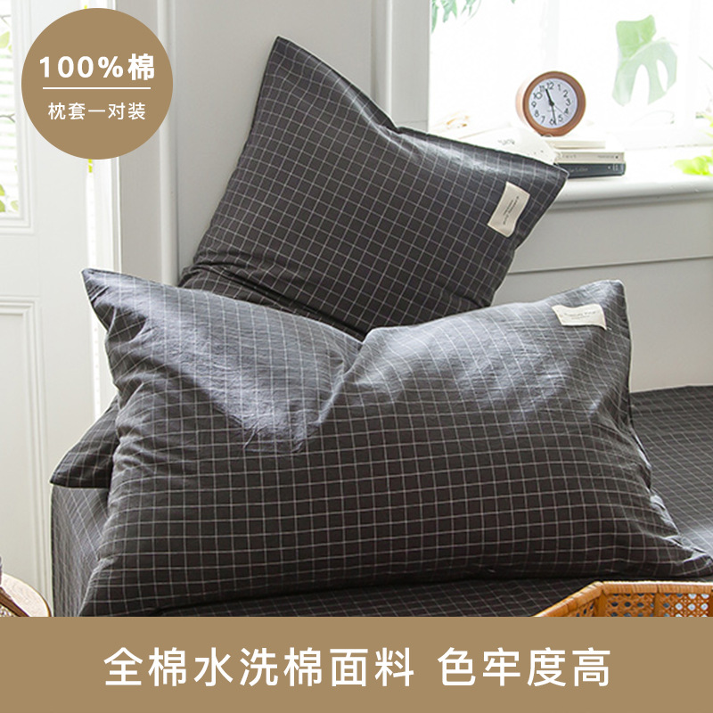 Funda de almohada de algodón Un par de funda de almohada de algodón 100 de 48cm x 74cm cubierta interior de núcleo de almohada para el hogar hombres adultos