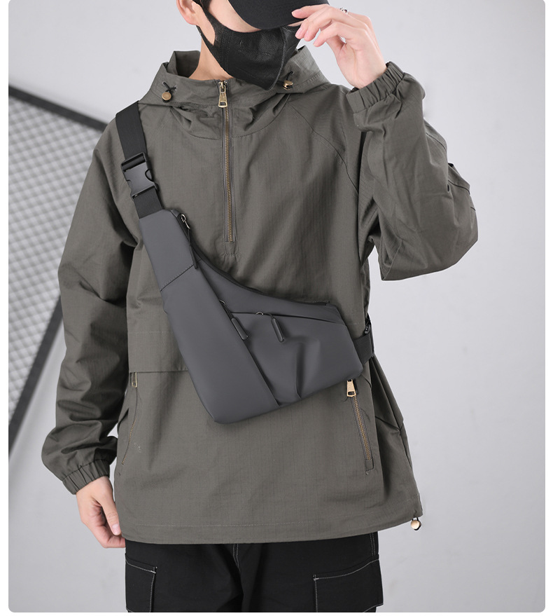 Fashionable men's underarm prepuce chest bag, men's backpack, single shoulder chest bag, anti splashing diagonal chest bag, large capacity chest bag_voghion.com