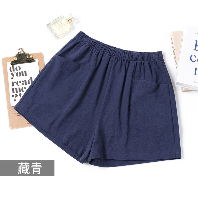 春夏新作綿麻ショートパンツレディースアウター薄手Aラインワイドレッグハイウエストスリム大きいサイズゆったりカジュアルショートパンツレディース